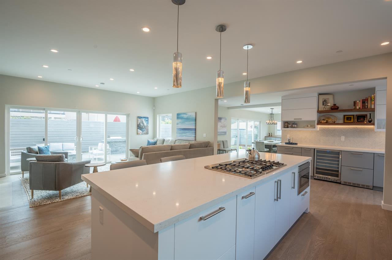 Gleaming Kitchen with Large Island