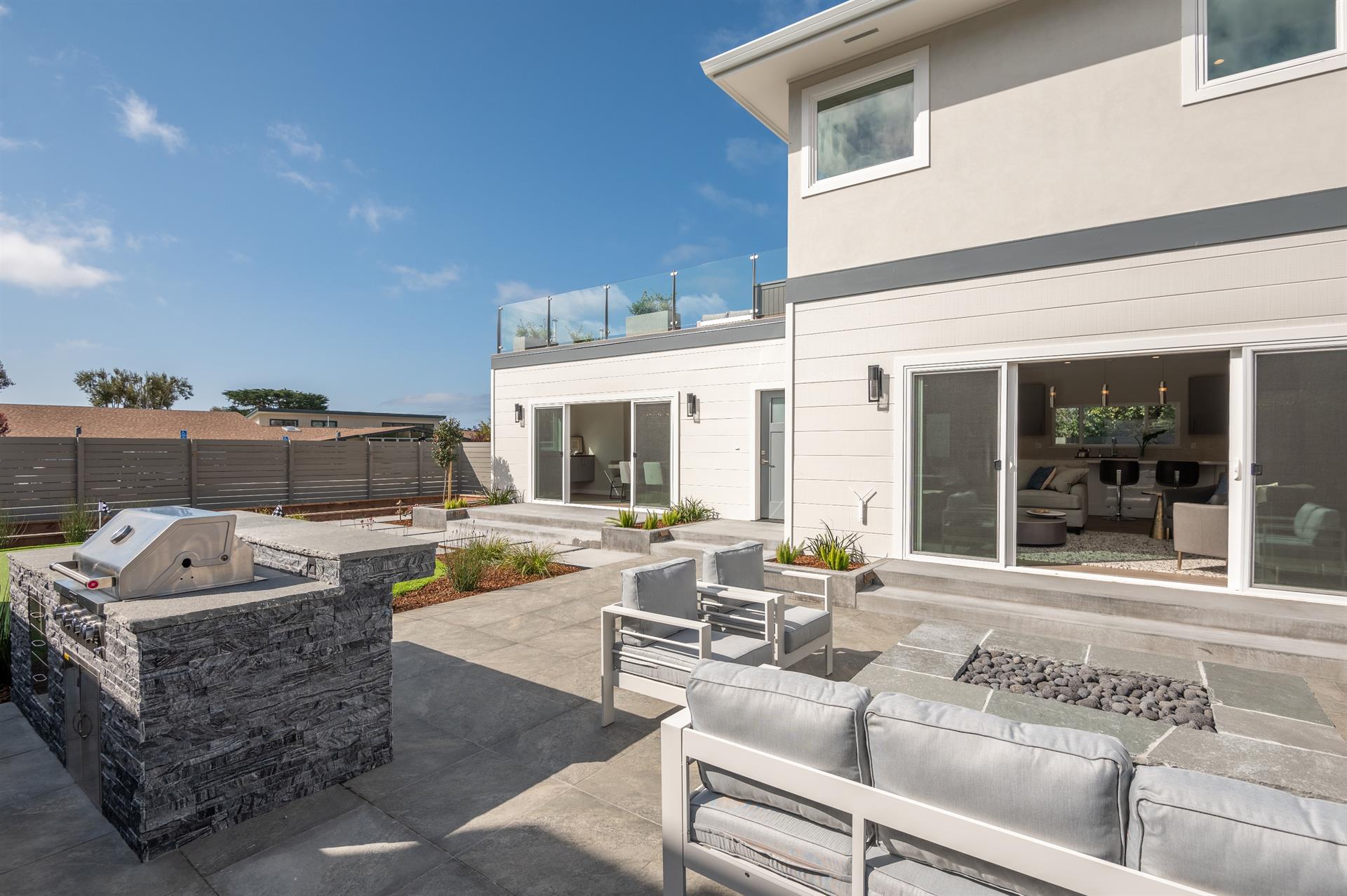 Outdoor Seating Near BBQ Grill