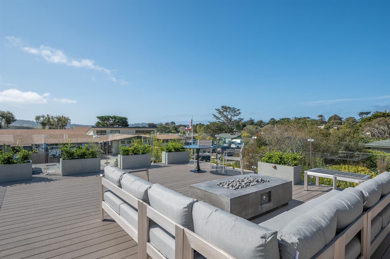 Rooftop Deck with Seating and Fire Pit Table