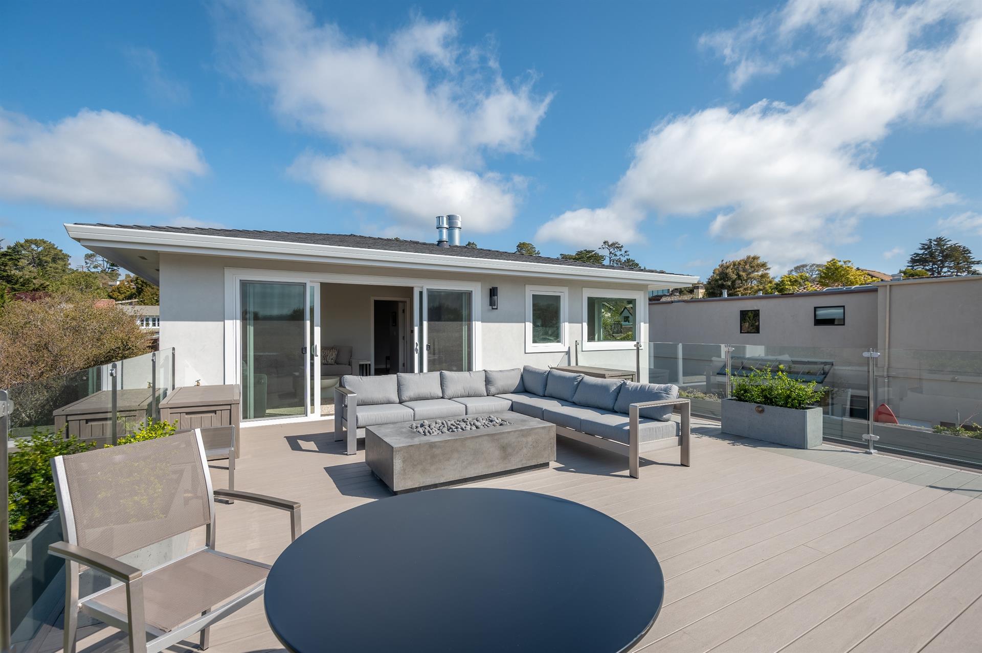 Rooftop Deck with Seating and Fire Pit Table