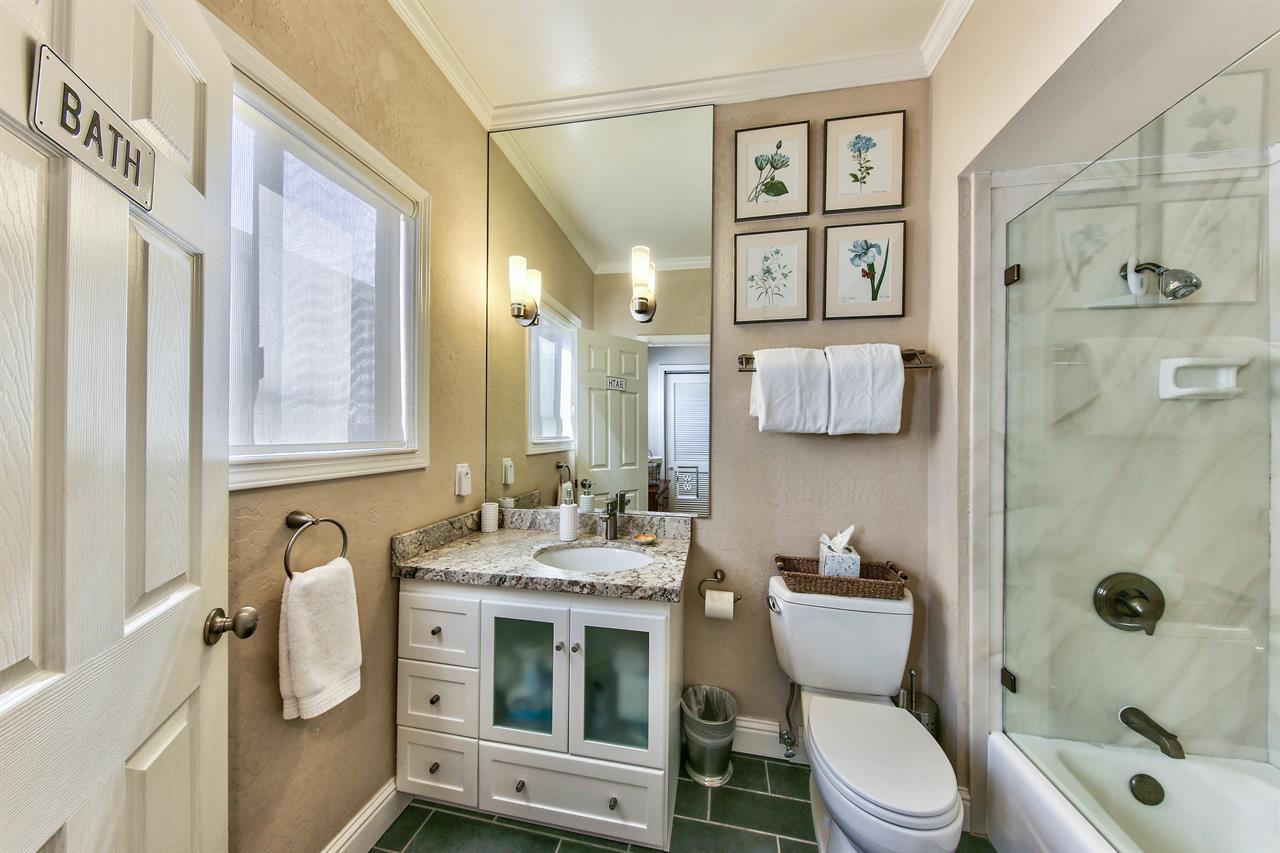 Bathroom with ShowerOverTub Combination and Glass Door