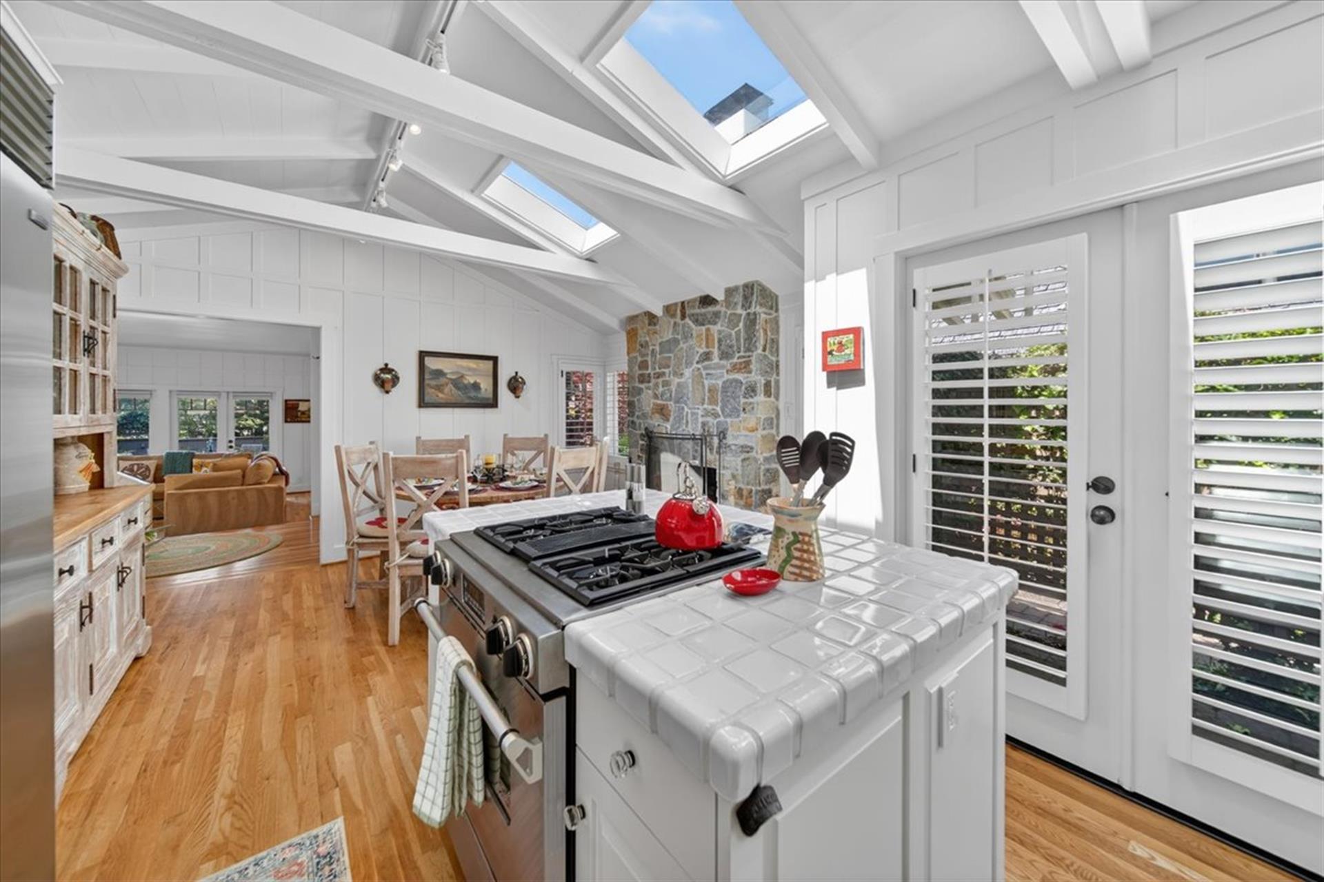 Skylights in the Kitchen Fill the Space with Light