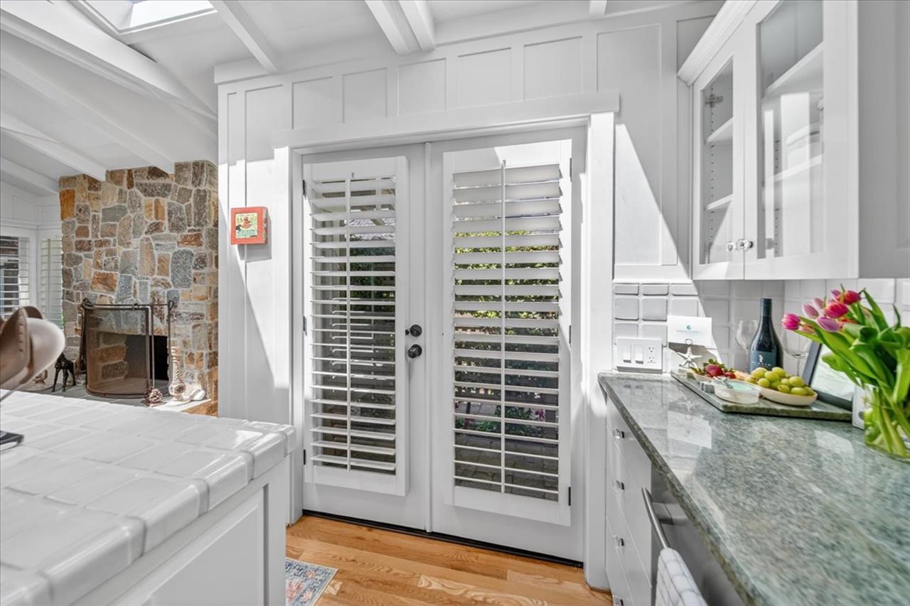 French doors to the Small Side Patio