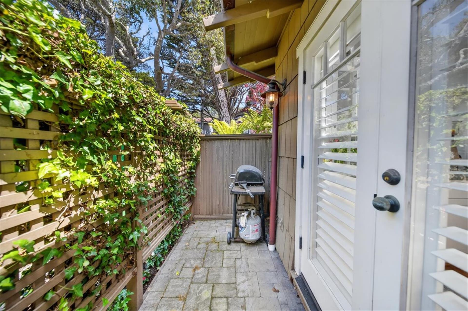 Gas BBQ Grill Just Outside the Kitchens French Doors