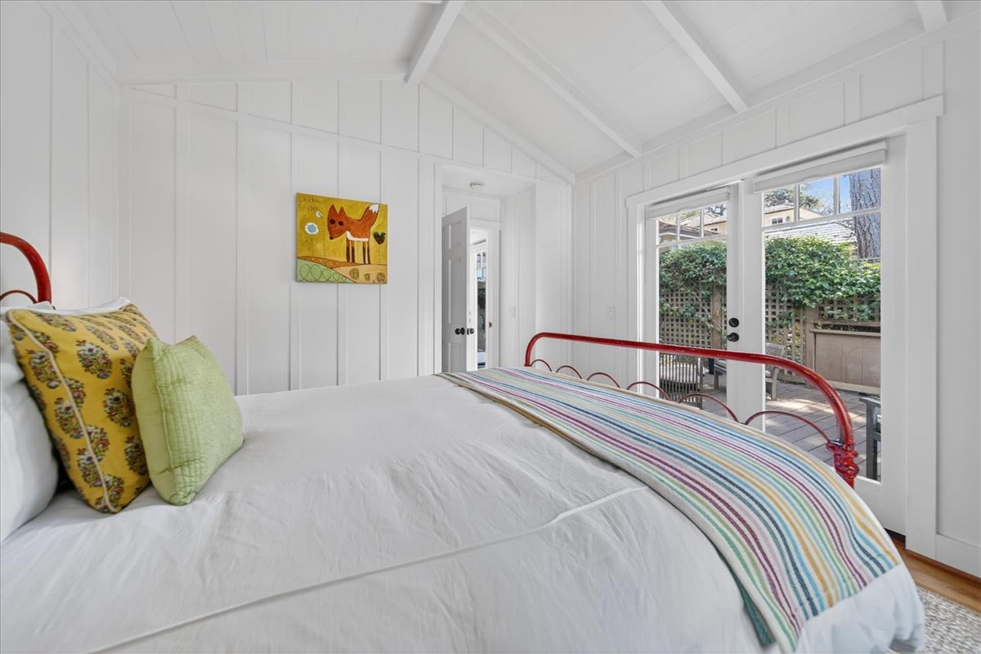 Downstairs Bedroom 2 has French Doors that Open to the Deck