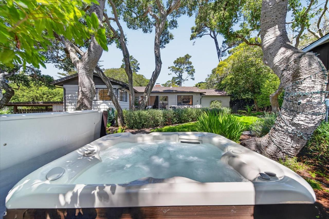 Relaxing Hot Tub is in the Backyard