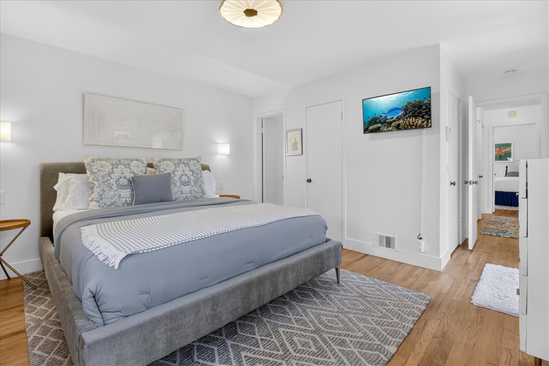 Bedroom 1 has a Smart TV