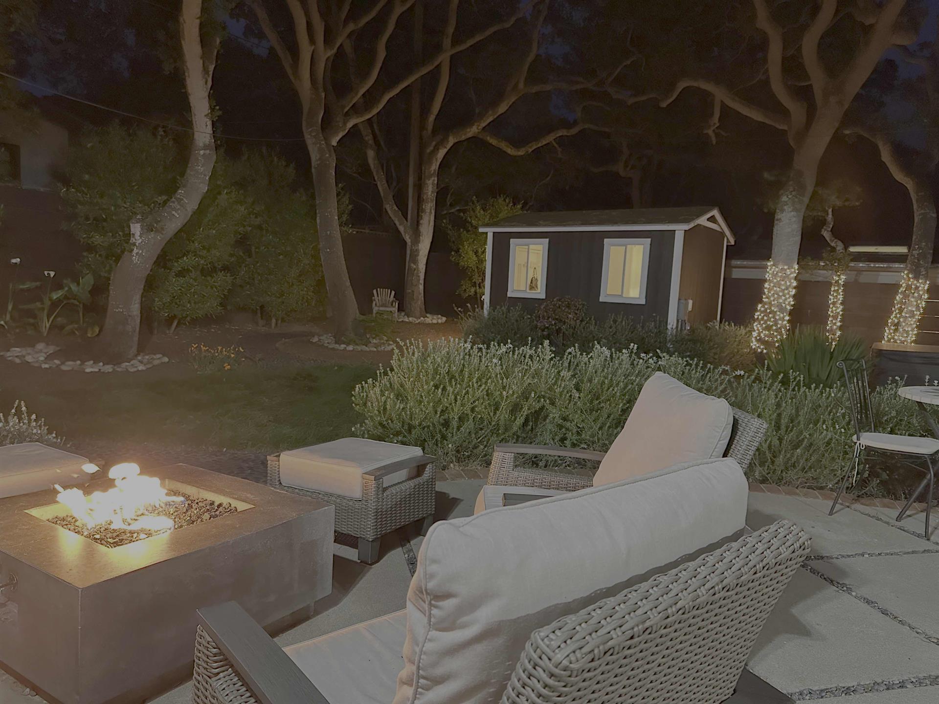 Backyard Patio and Private Studio in the Distance