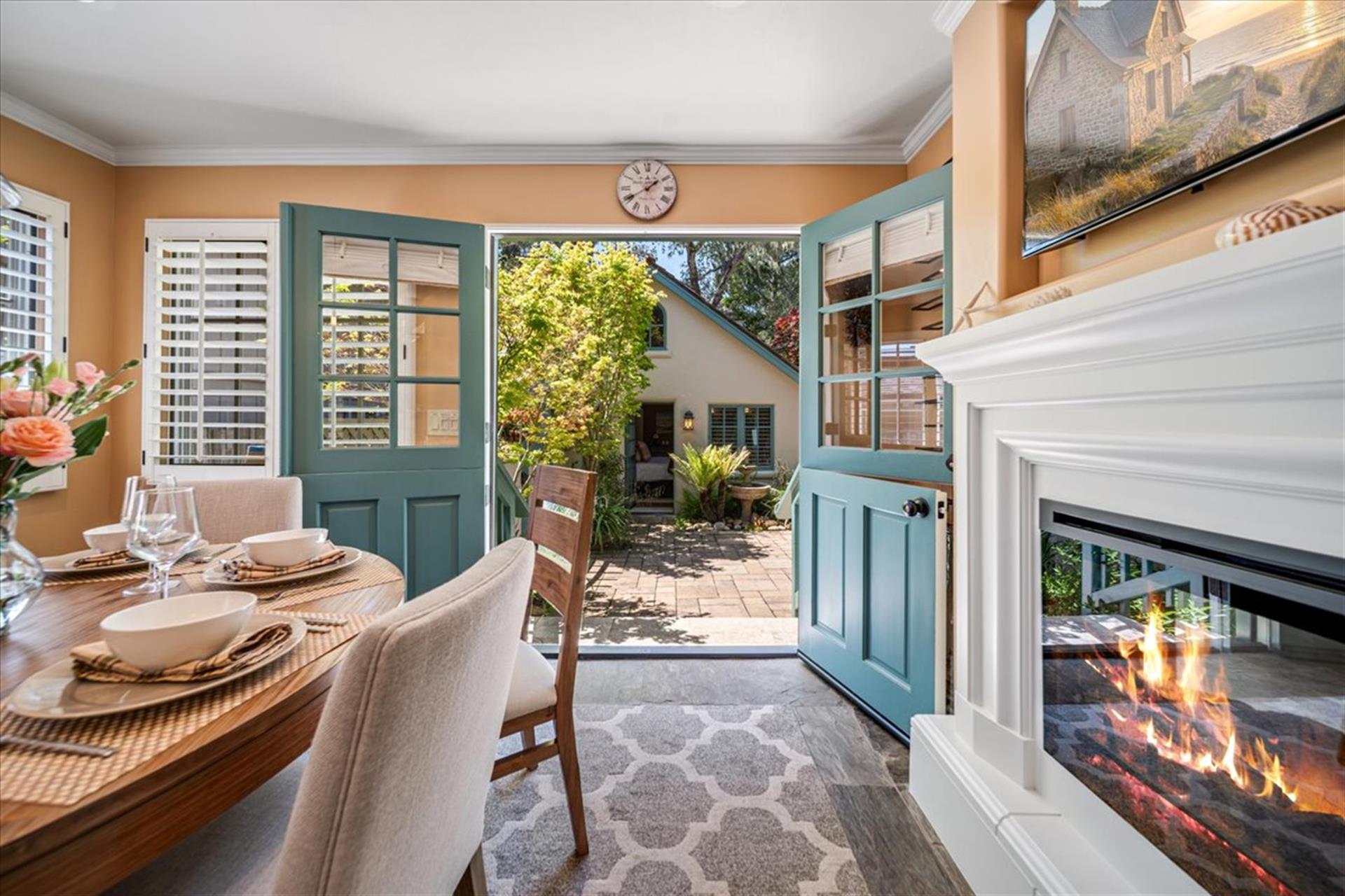 French Doors Lead to the Backyard Patio
