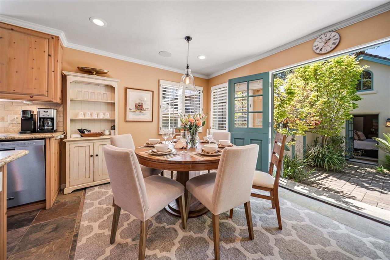 Detached Guest House is Seen Through the French Doors