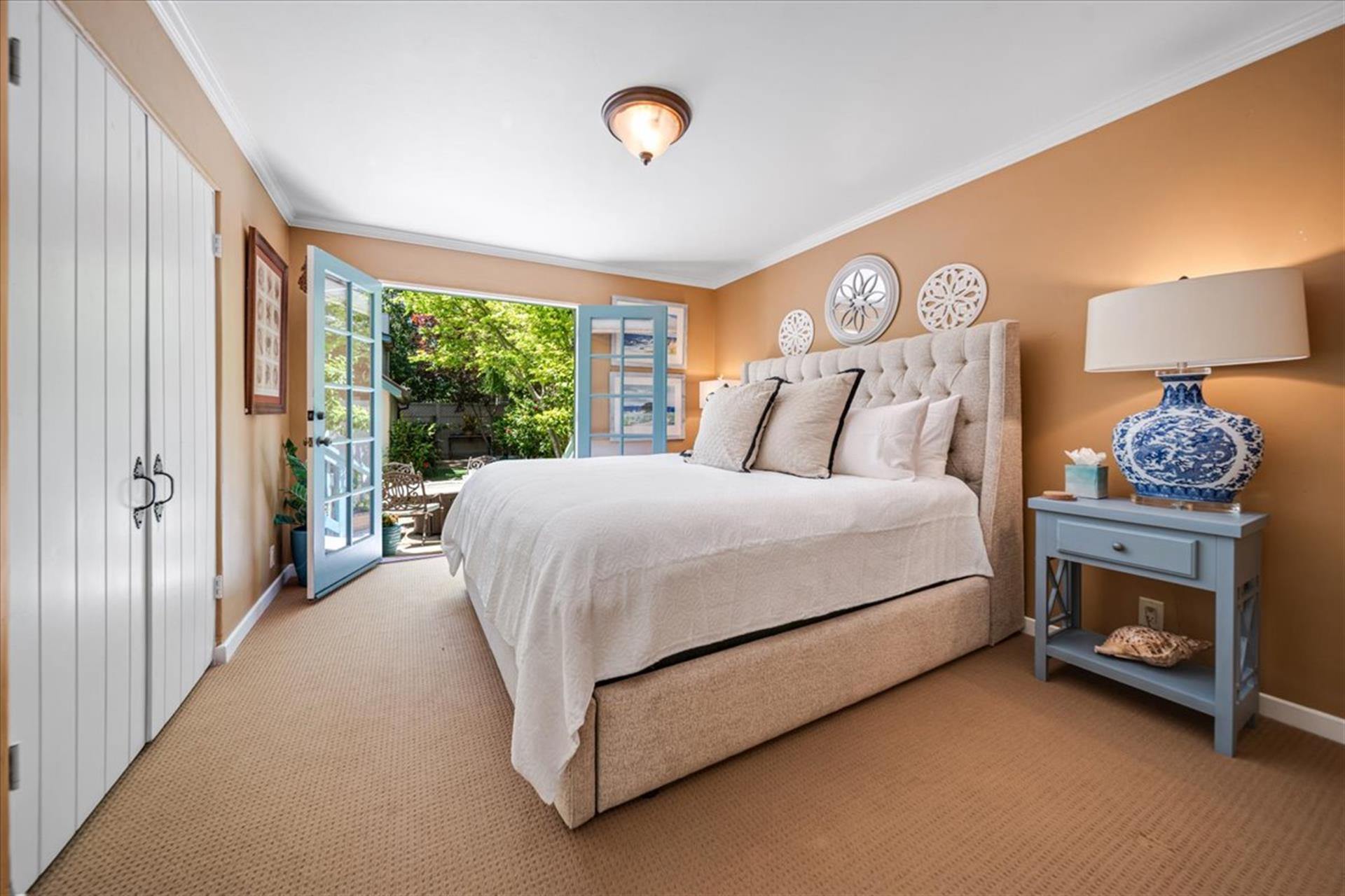 Downstairs Bedroom has a King Bed