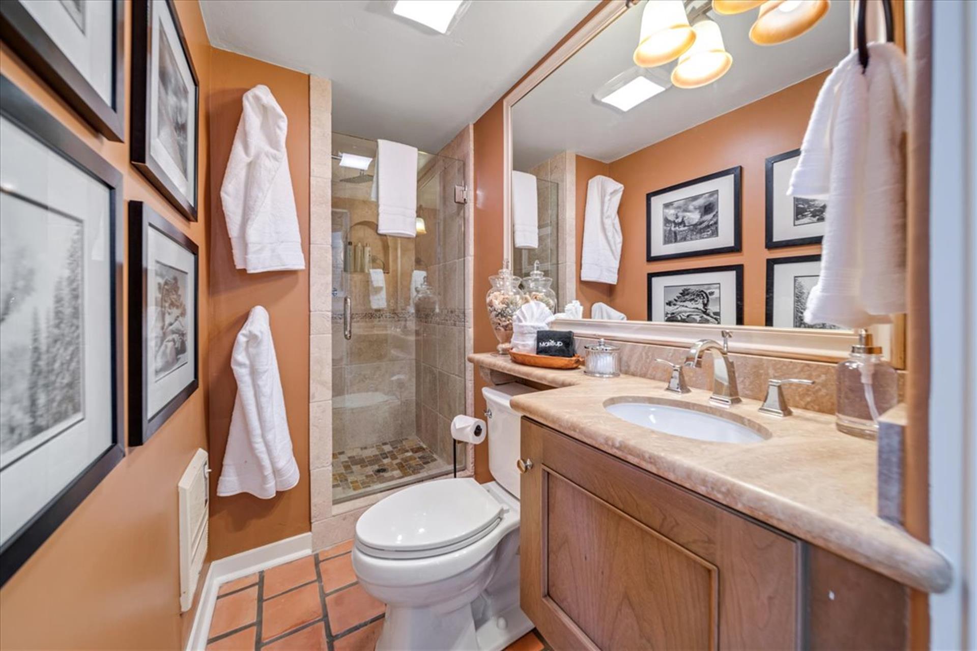 Guest Cottage Bathroom has a Shower