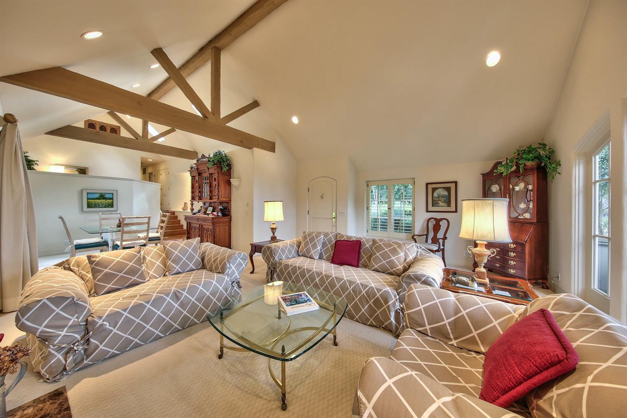 Comfortable Converation Area Around Gas Fireplace