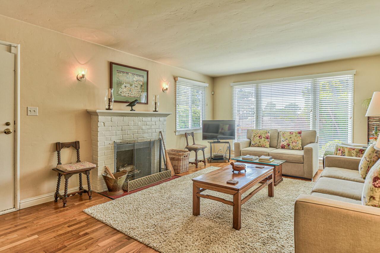 Living Room  Wood Burning Fireplace, TV