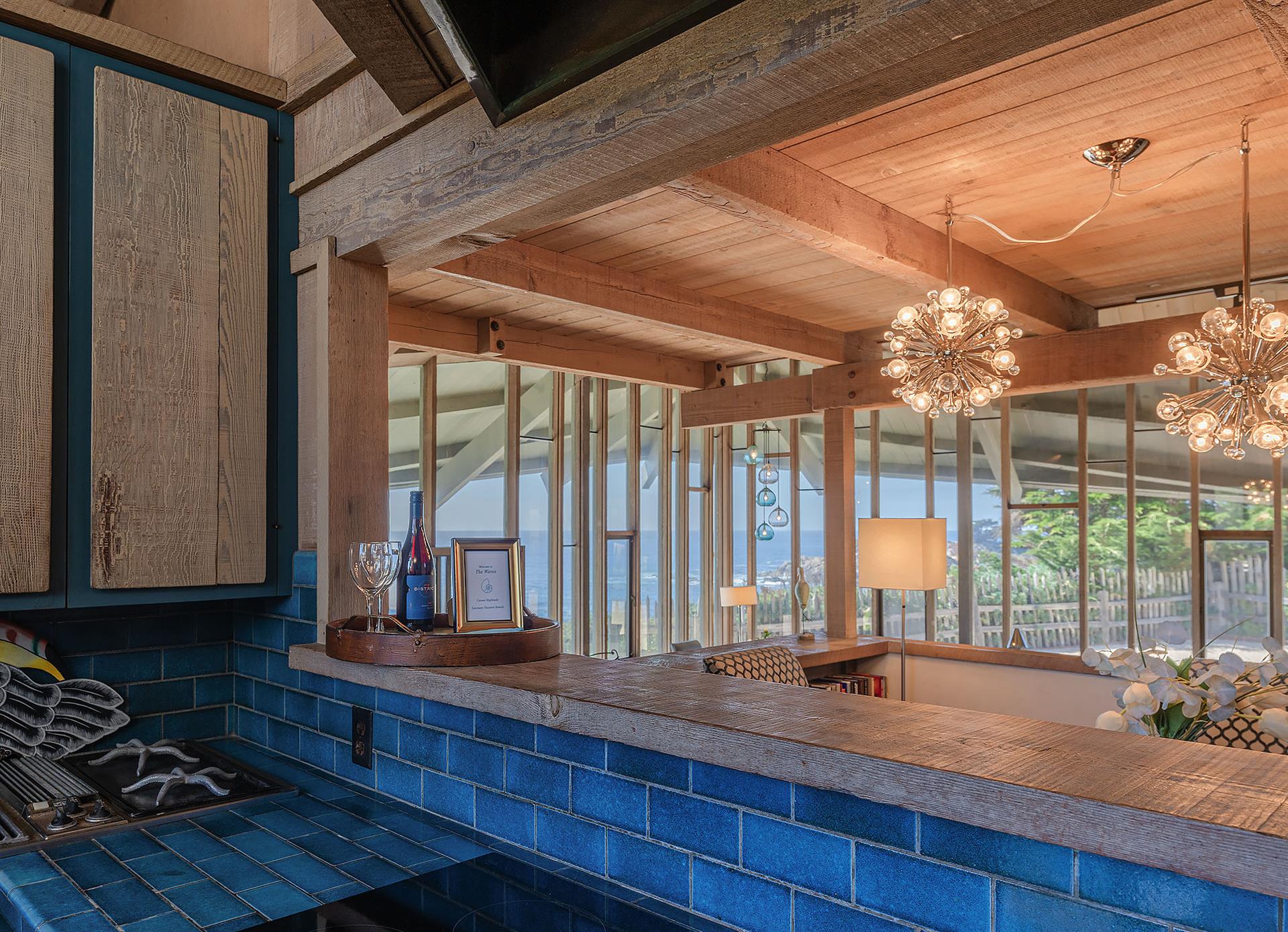 Fully Equipped Kitchen, Original Vintage Tile and an Ocean View