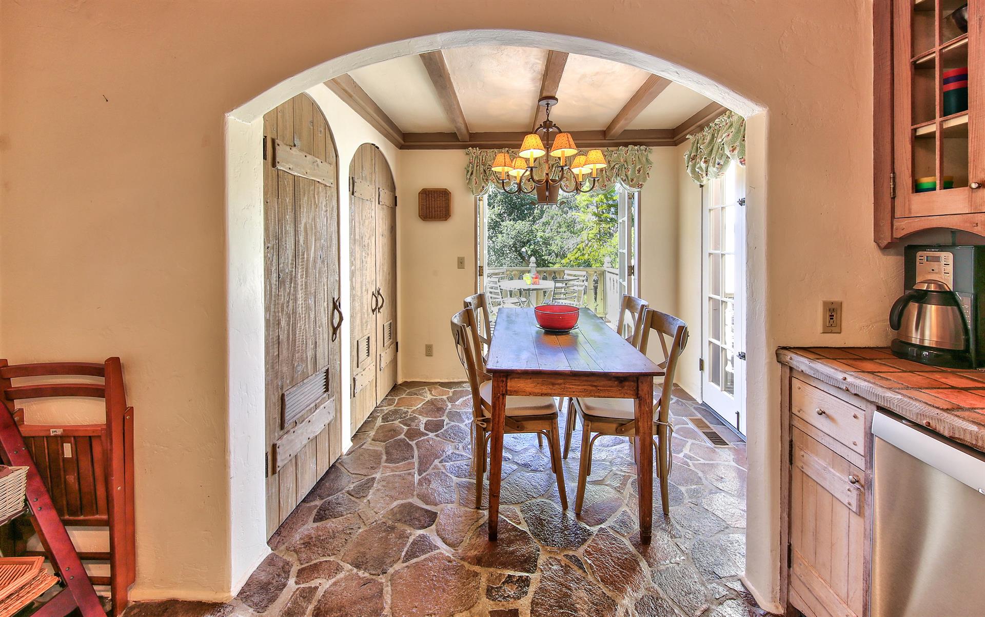 EatIn Kitchen Leads to Back Patio