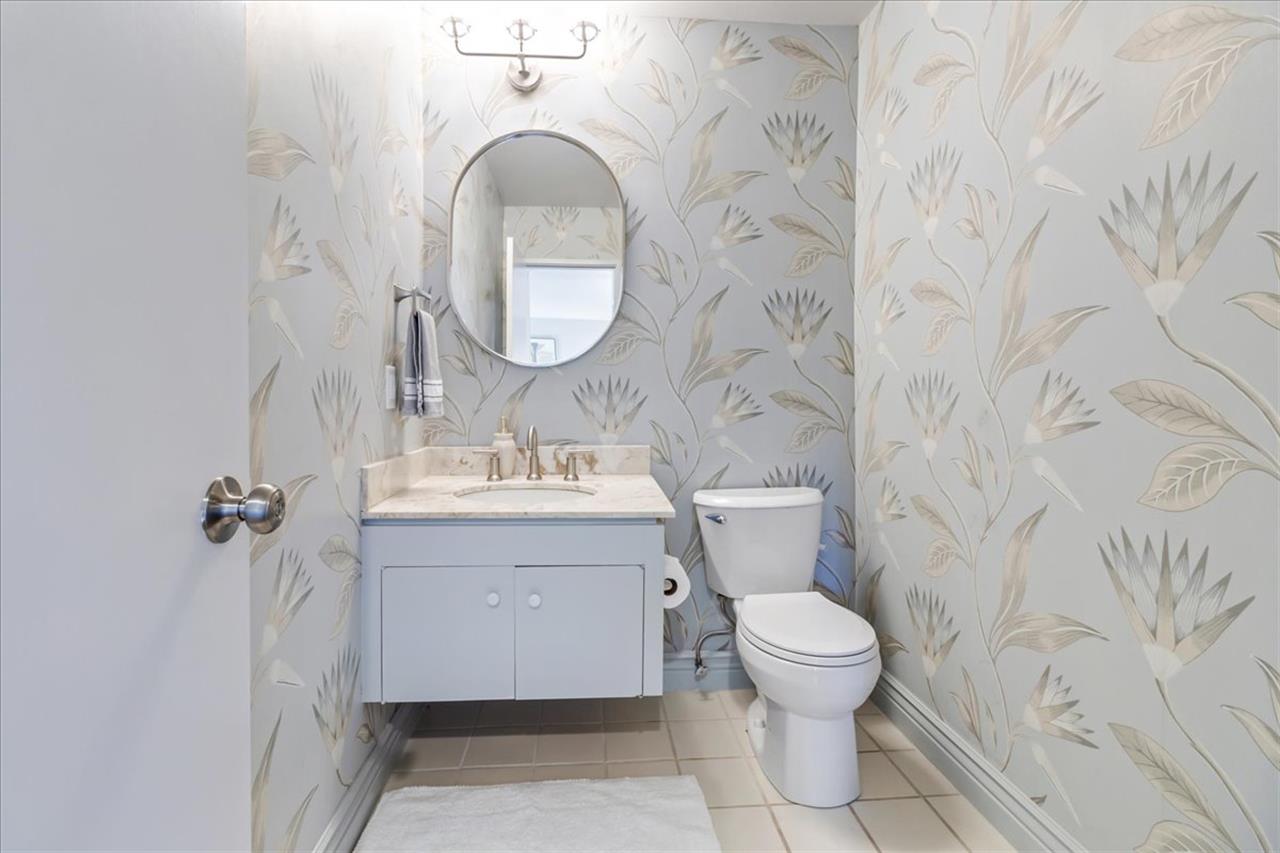 Half Bath  Powder Room Near the Living Room