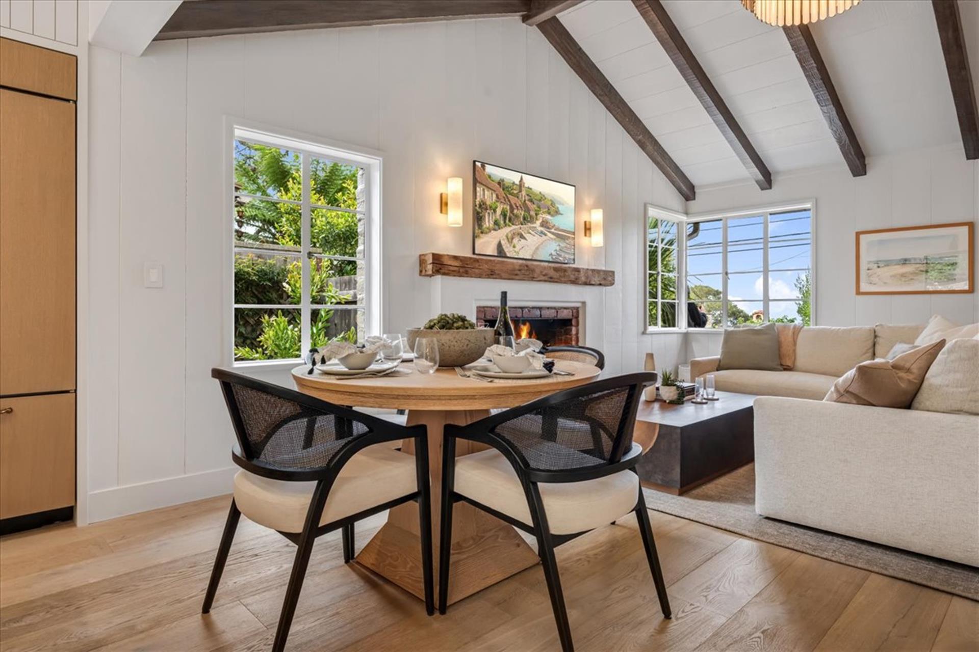 Dining Area is Between the Living Room and the Kitchen