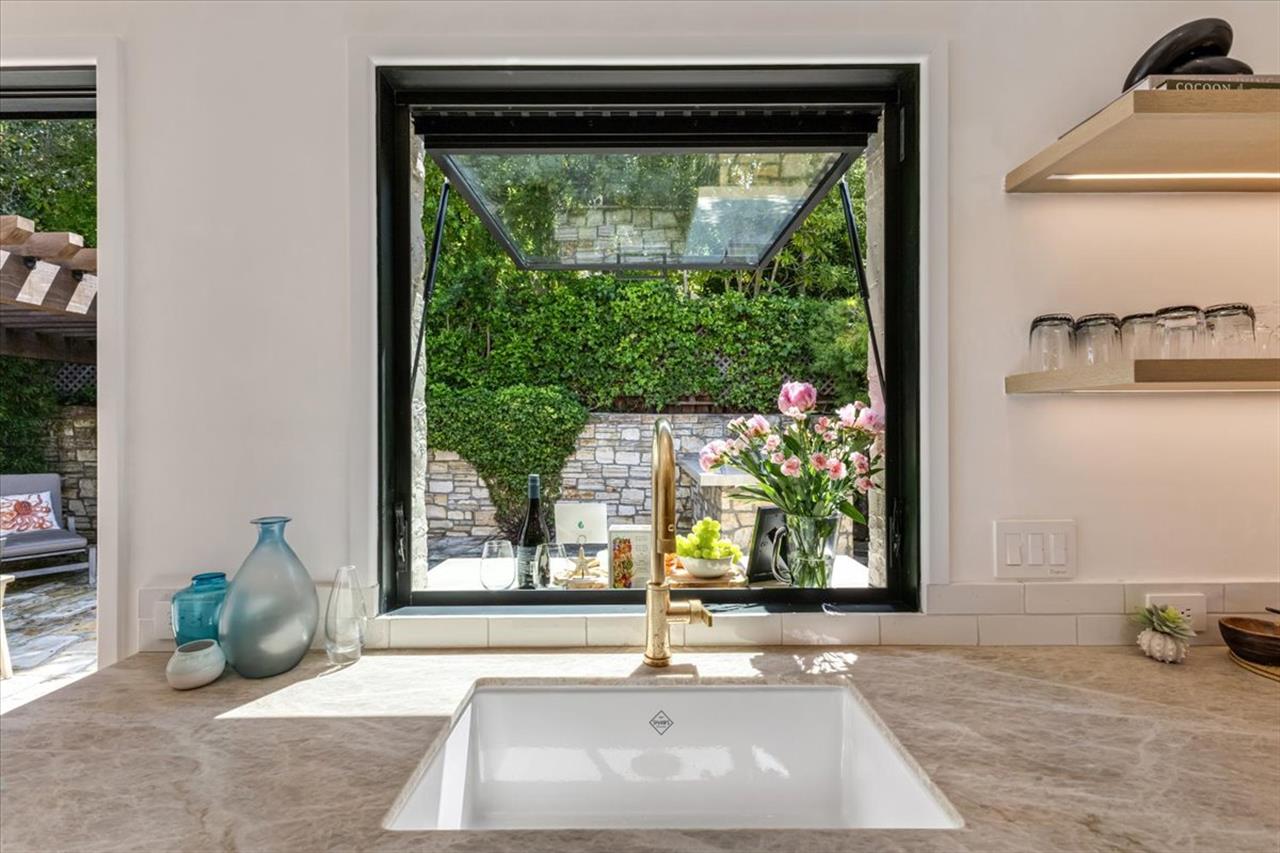View of the Wonderful Backyard Patio from the Kitchen