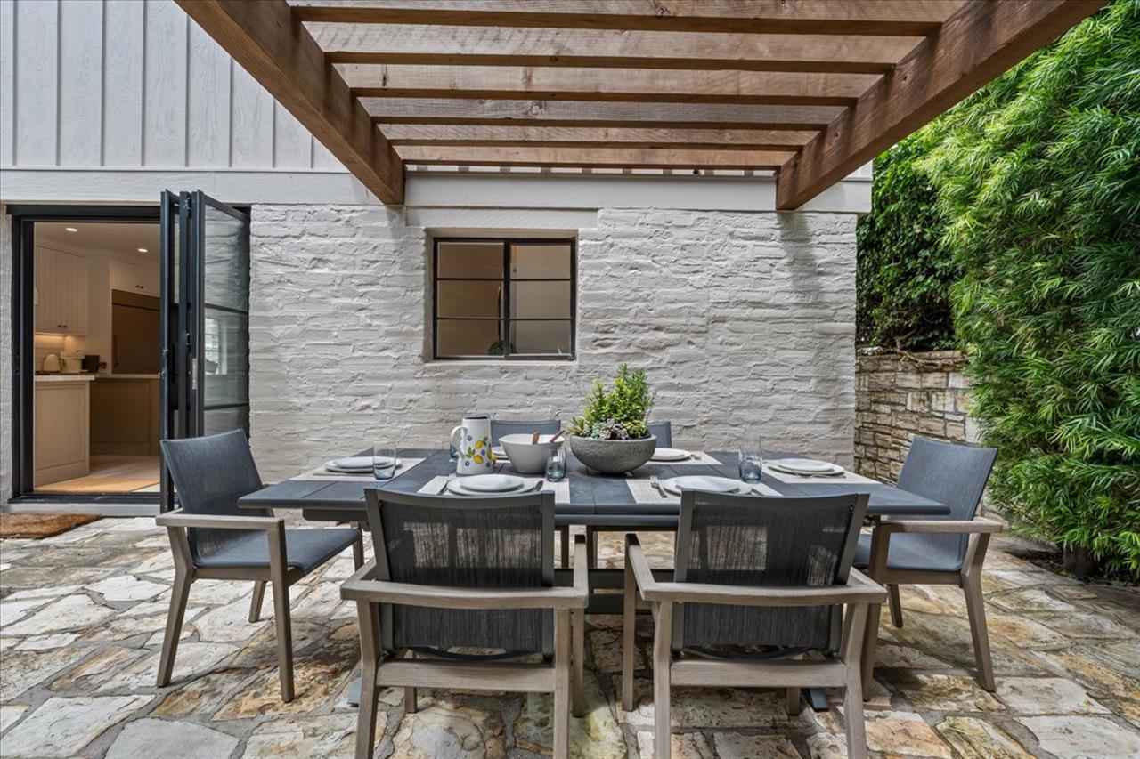 Backyard Patio has Dining for Six