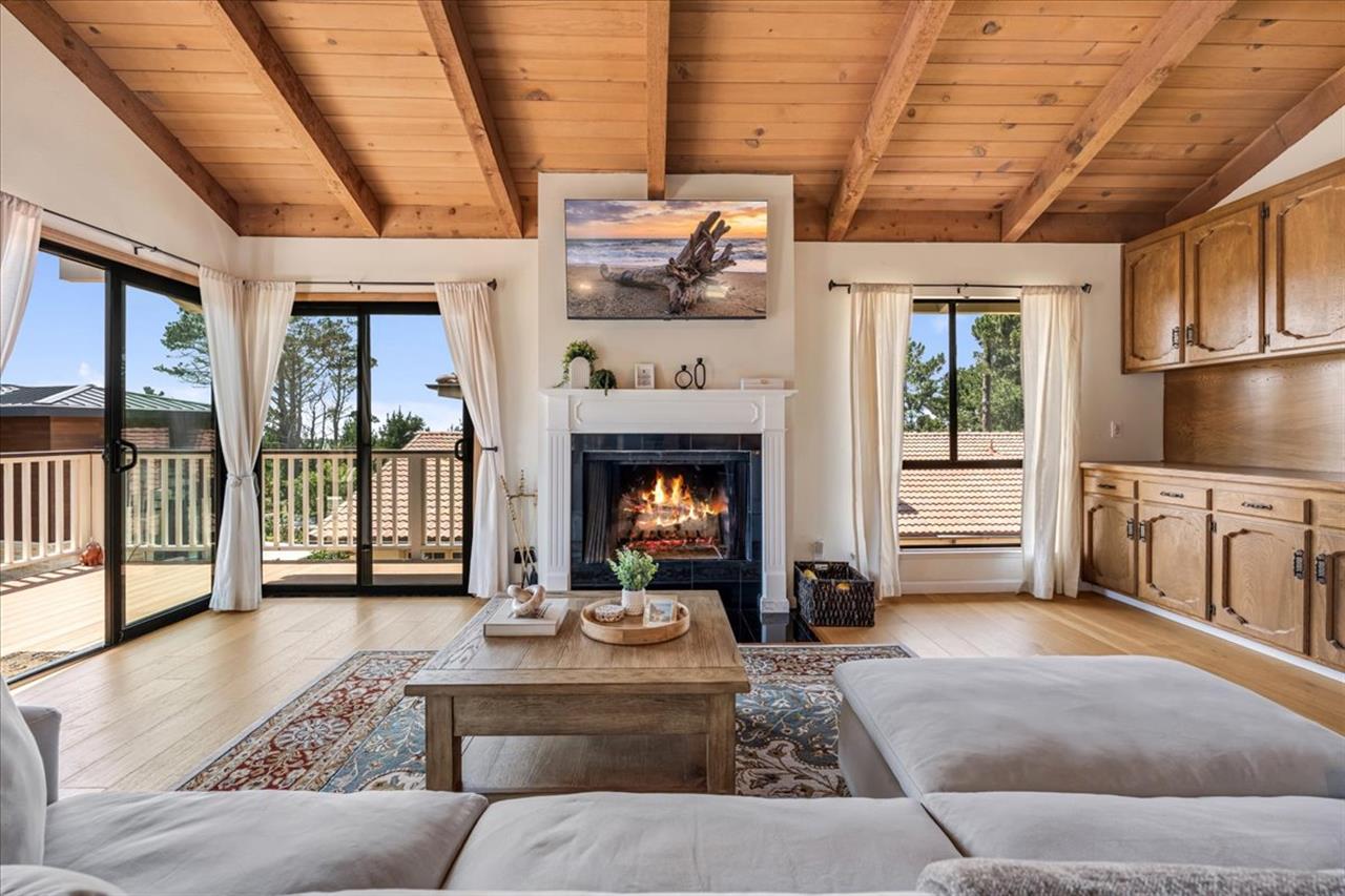 Family Room has a Gas Fireplace and Smart TV