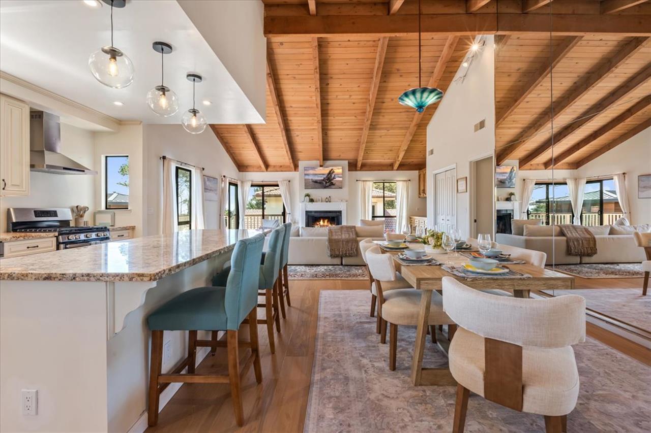 Kitchen, Dining Area and Family Room are Upstairs