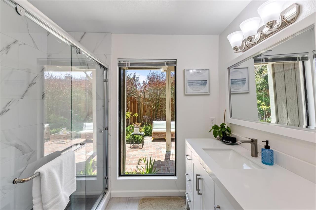 Hall Bathroom has a Shower