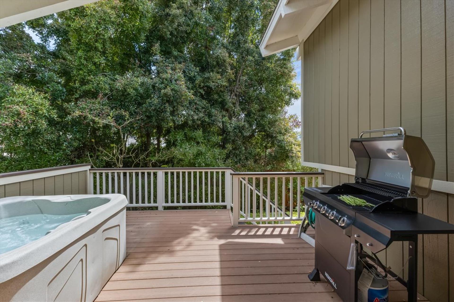Hot Tub and Gas BBQ Grill