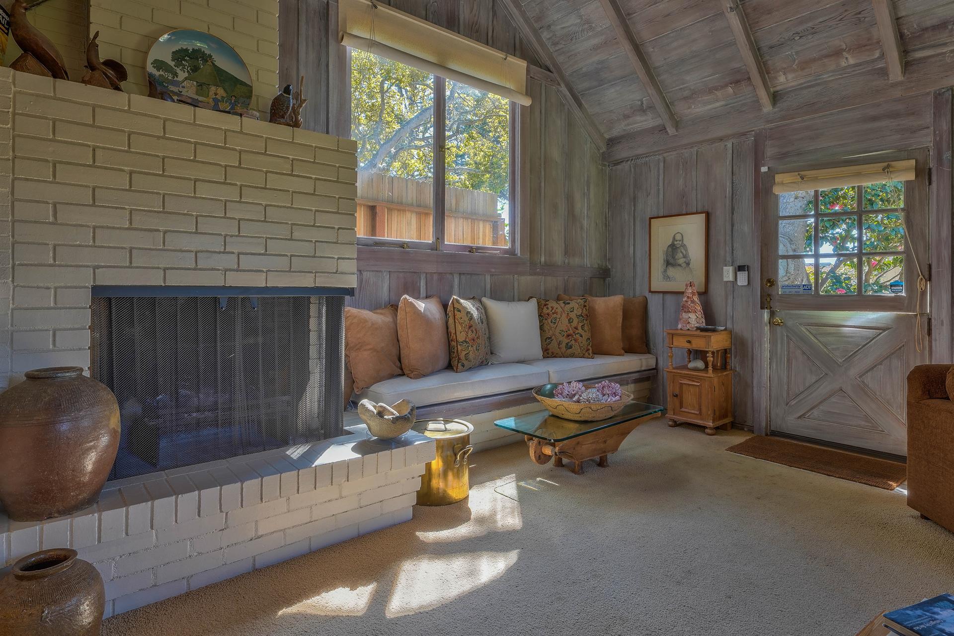 Charming Living Room with Dutch Door and Old Carmel Flavor