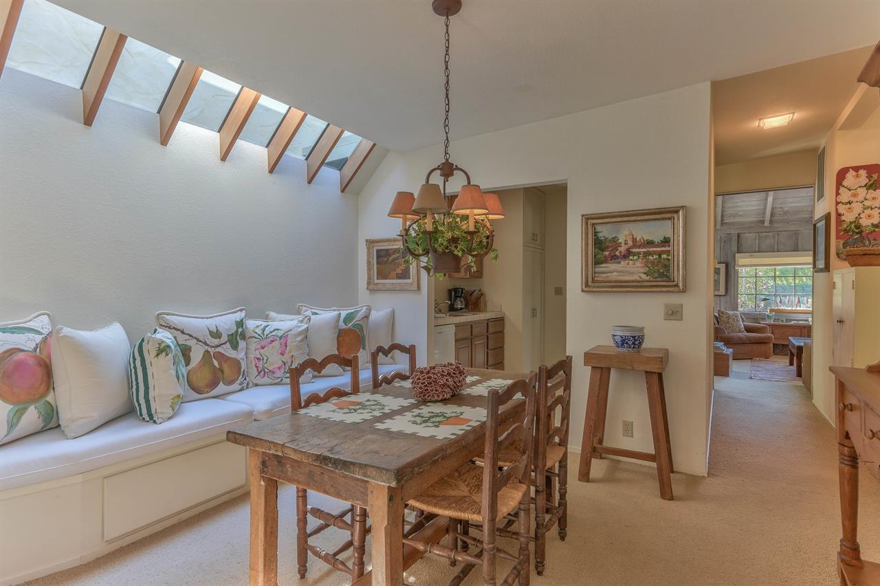Dining Area with Skylights and BuiltIn Banquette