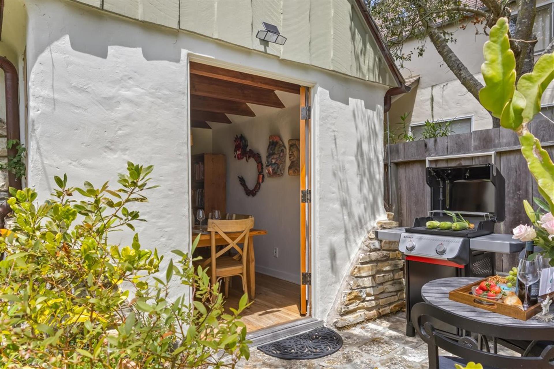 Just Outside the Dining Room is the Gas BBQ Grill