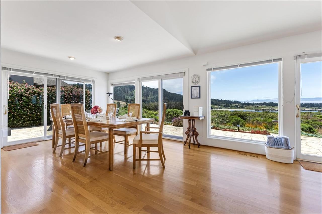 Dining Area with Panoramic Ocean and Point Lobos Views