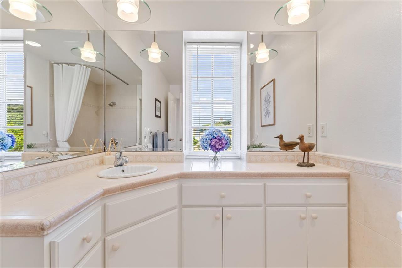Hall Bathroom has a Shower Over Tub Combo