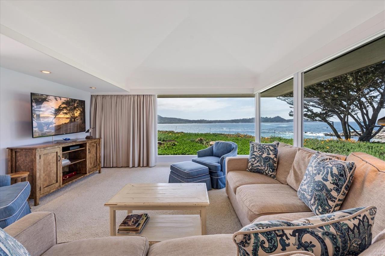 Living Room  View of Point Lobos and Large TV