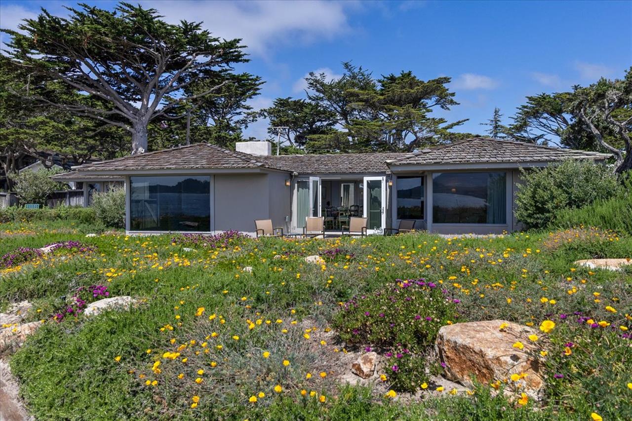 Side of the Home Facing the Beach, the Ocean and Point Lobos