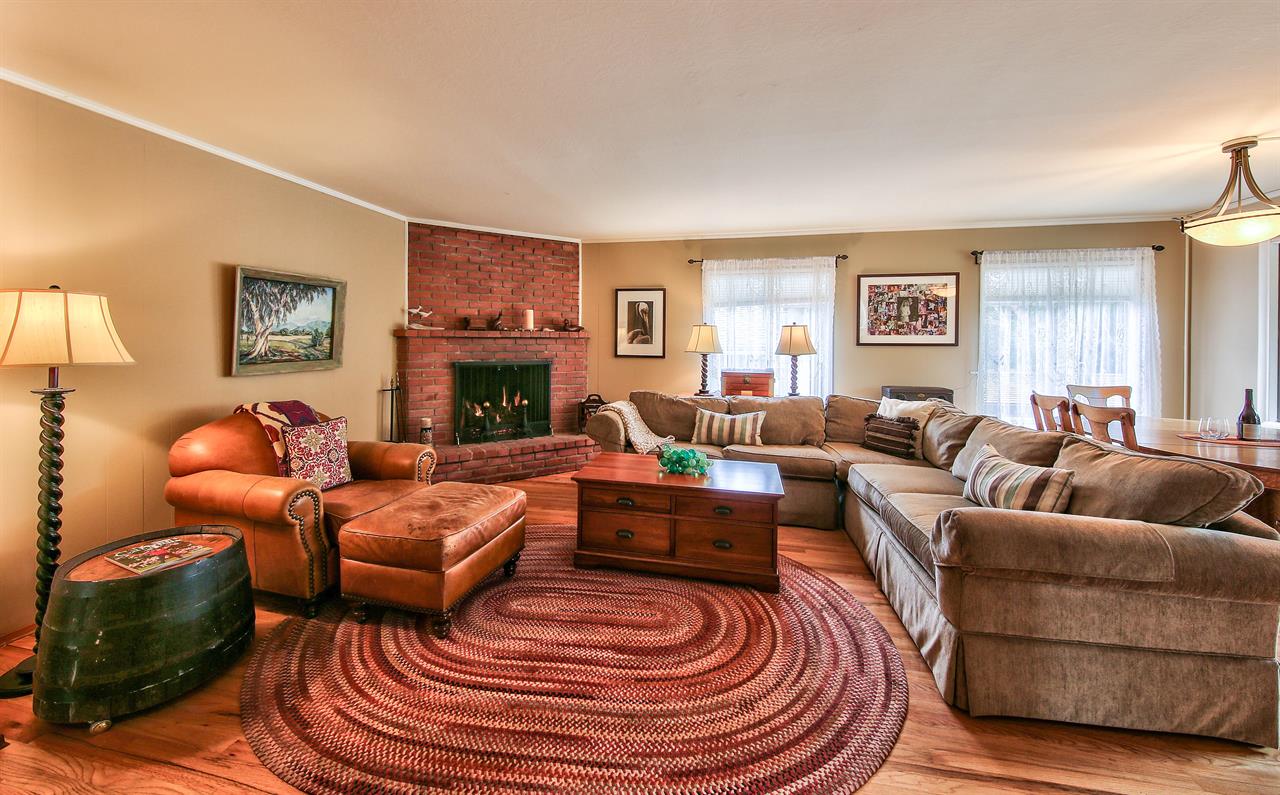 Living Room with Plush Sectional, TV and Gas Fireplace