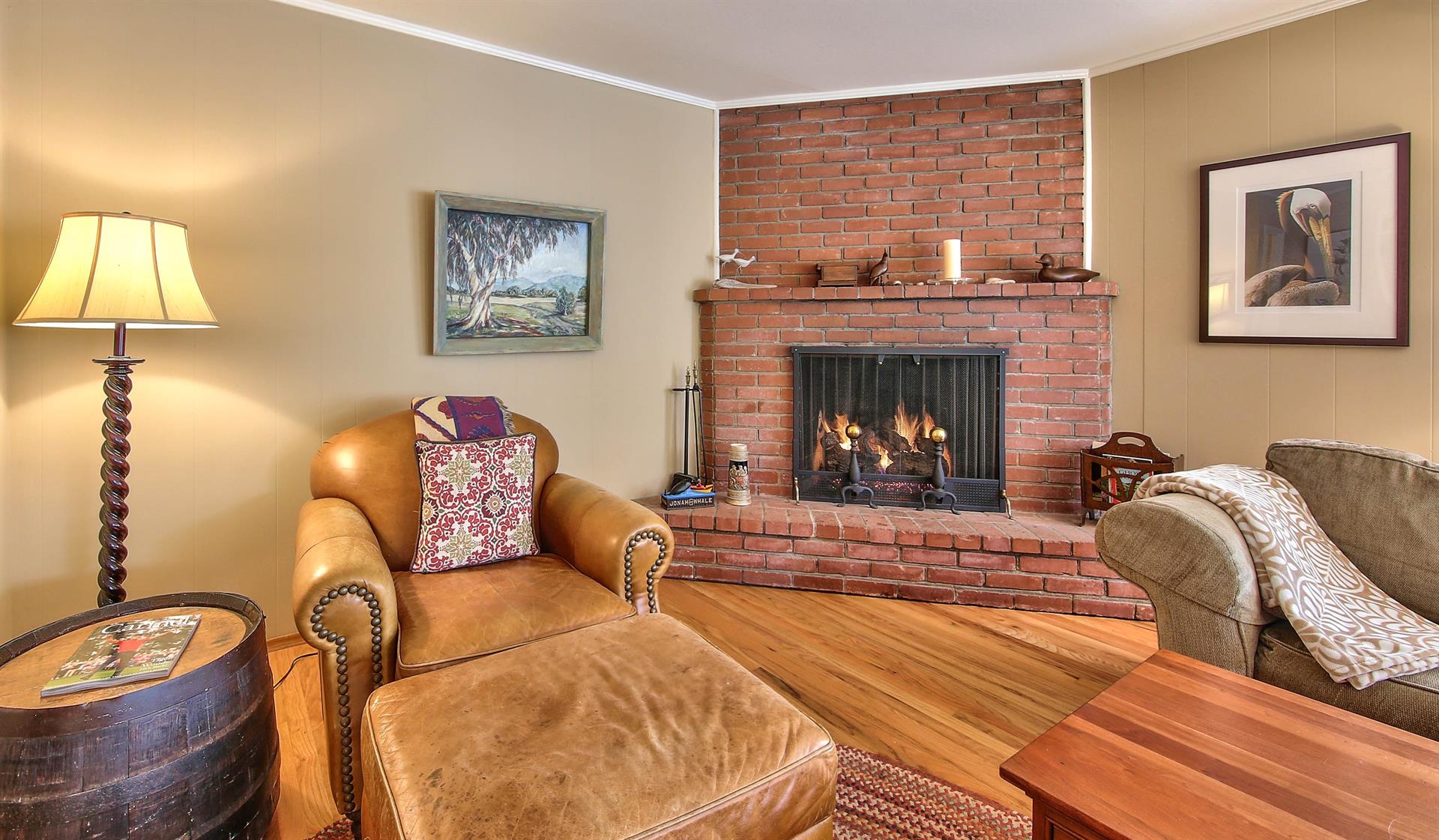 Living Room with Plush Sectional, TV and Gas Fireplace