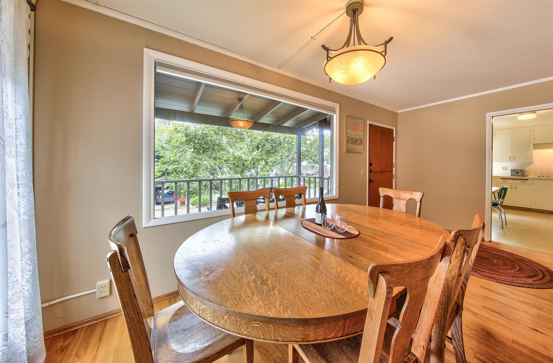 Spacious Living Room, Oak Dining Table for Meals and Games