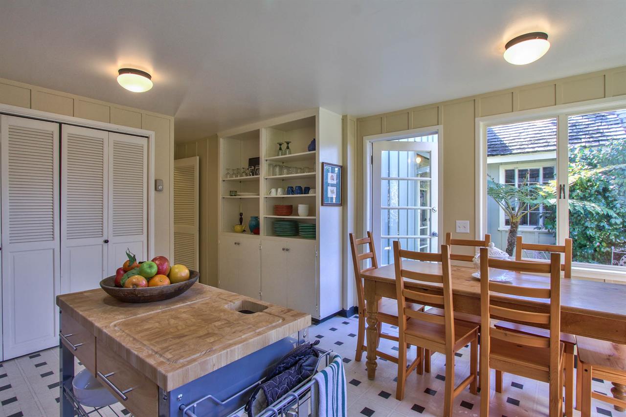 Cheerful EatIn Kitchen with Patio Access, Garden Views