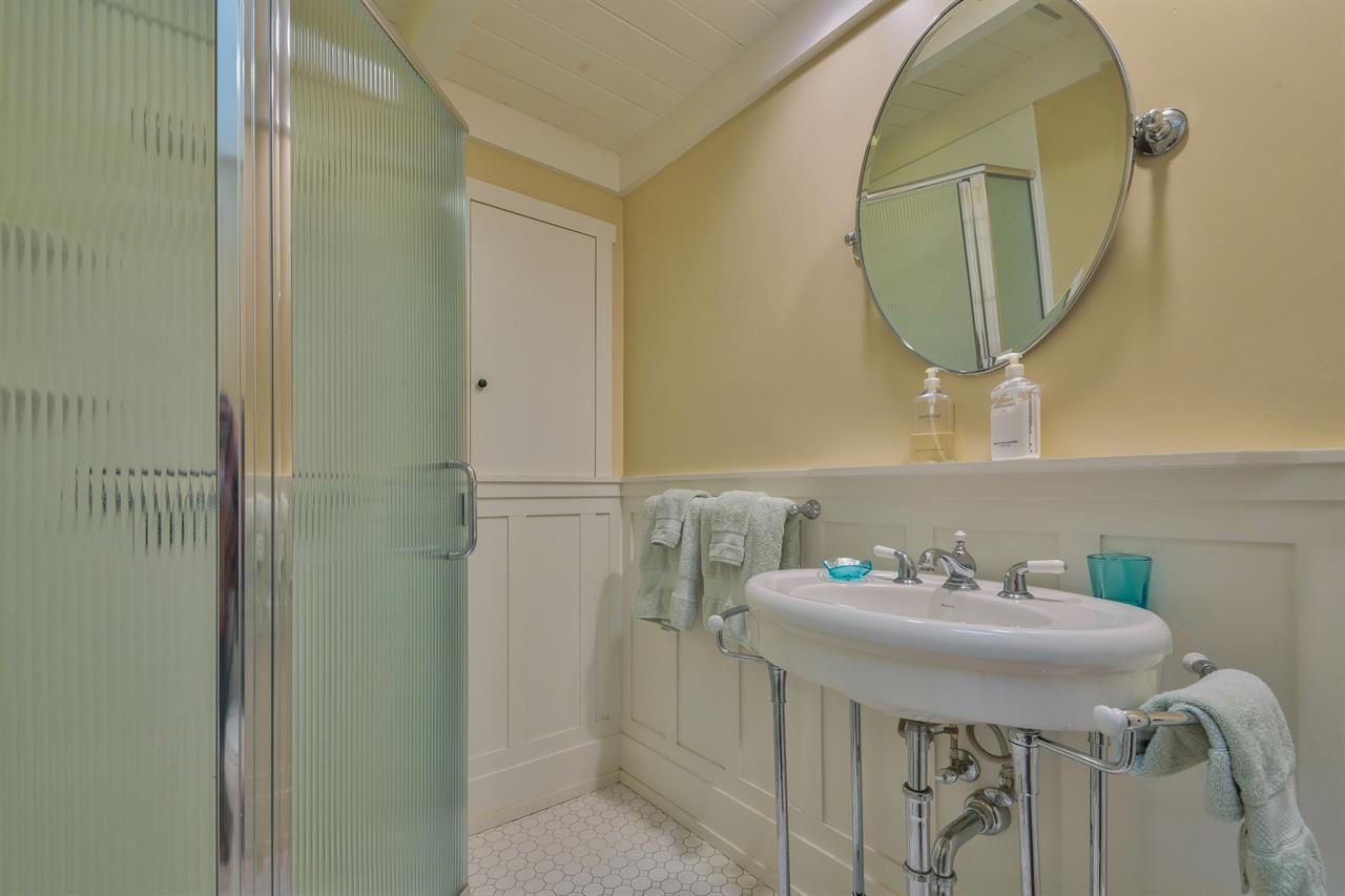 Full Hall Bathroom has a Standing Shower