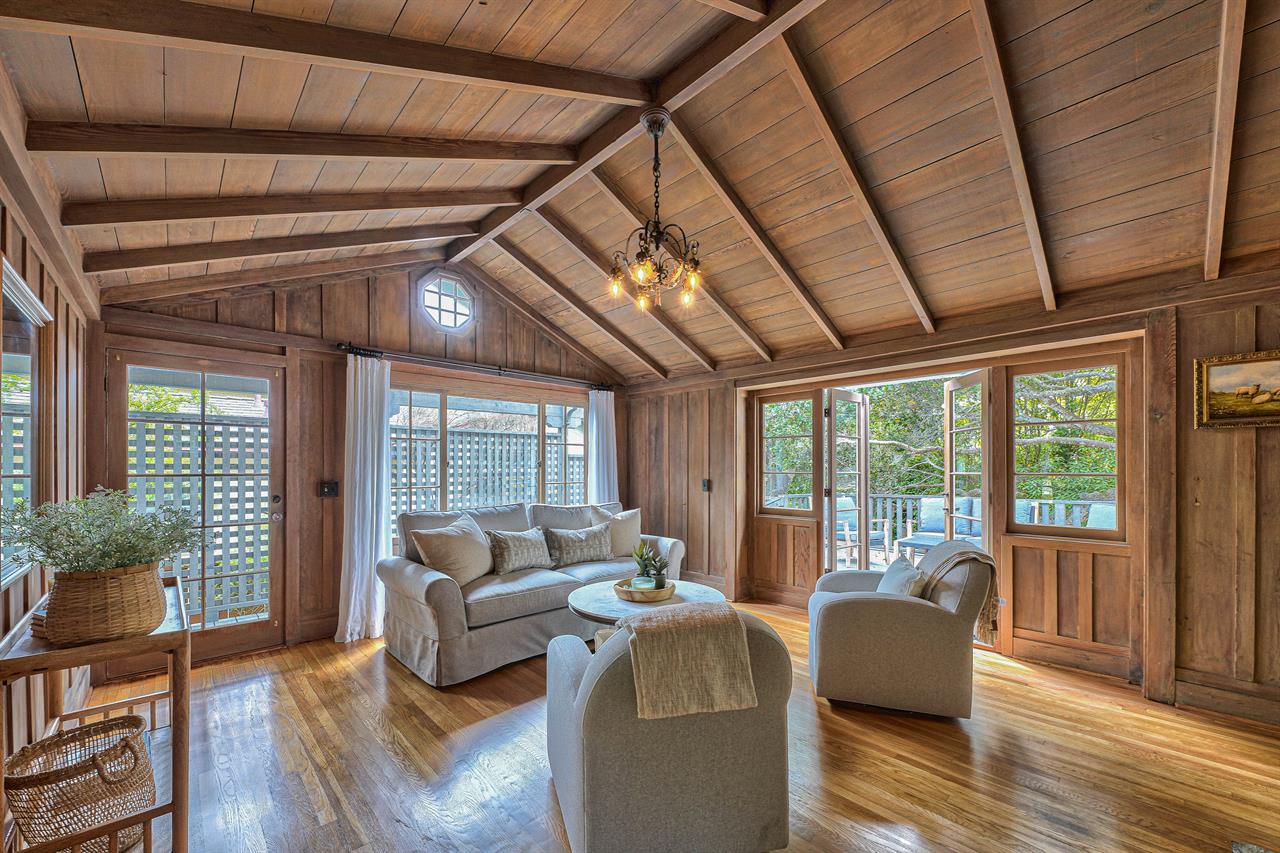 Beautiful Wood Interior, Gas Fireplace with Carmel Stone, TV