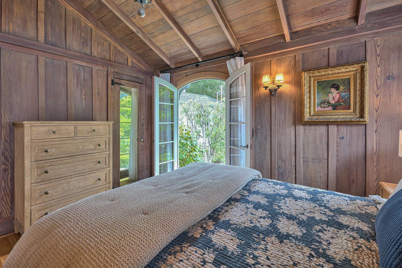 Bedroom 2, Queen Bed, French Doors Lead to Garden