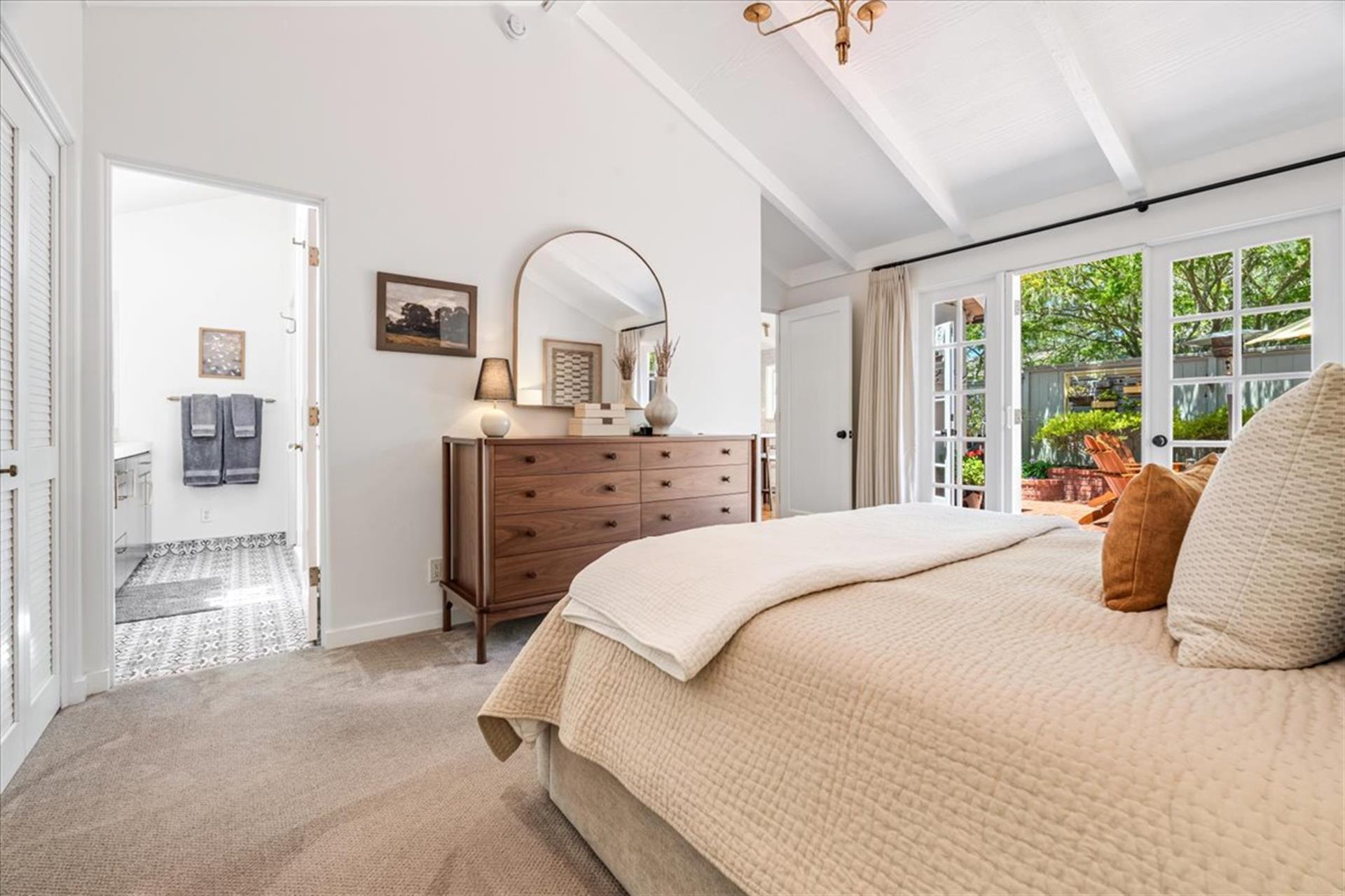 Bedroom 1 has Direct Access to the Backyard Patio