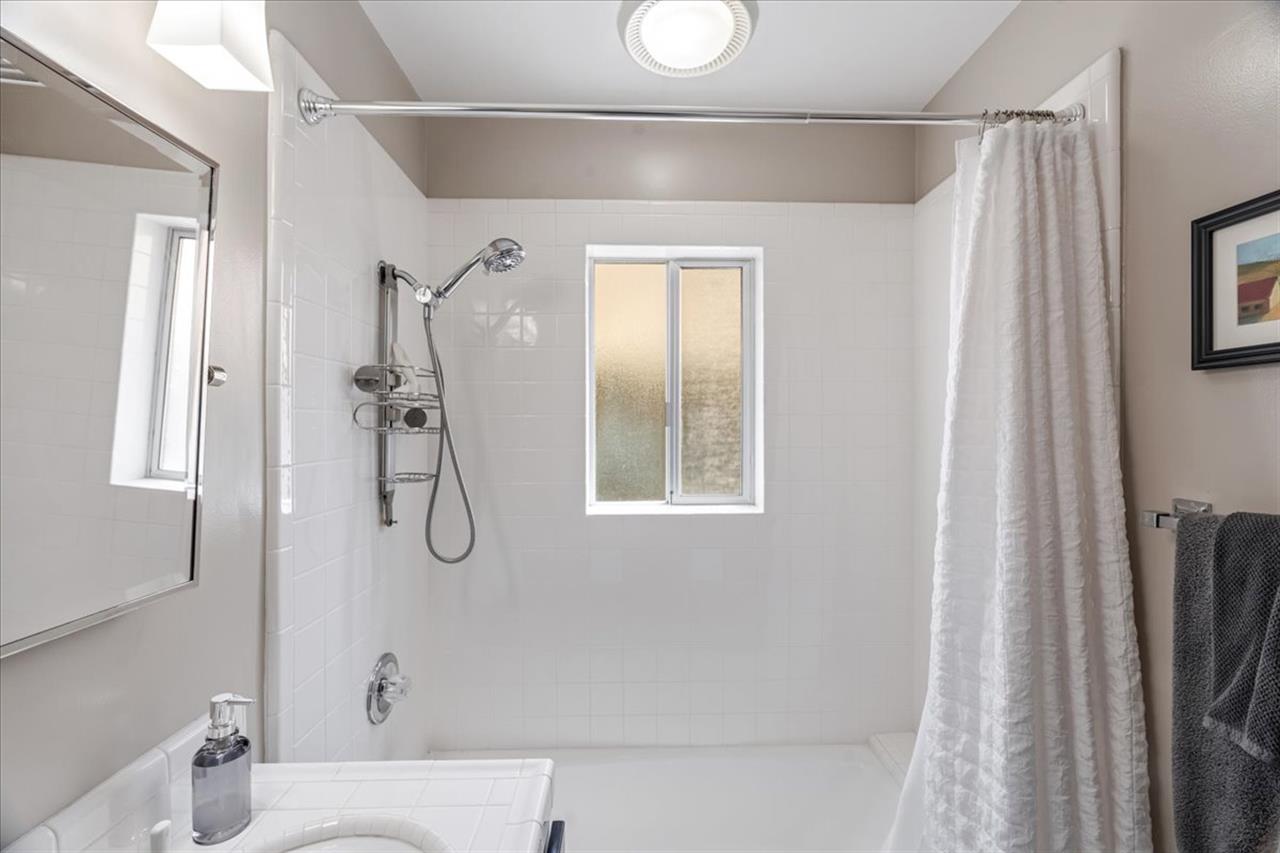 Hall Bathroom has a Shower Over Tub Combo
