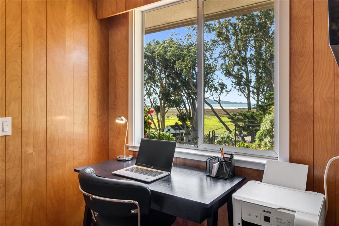 Small Office Area, Wonderful Distant Ocean, Point Lobos View