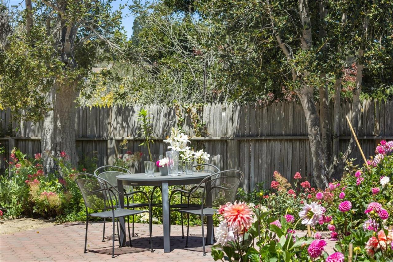 Back Yard has Dining for Four Plus a Table for Two
