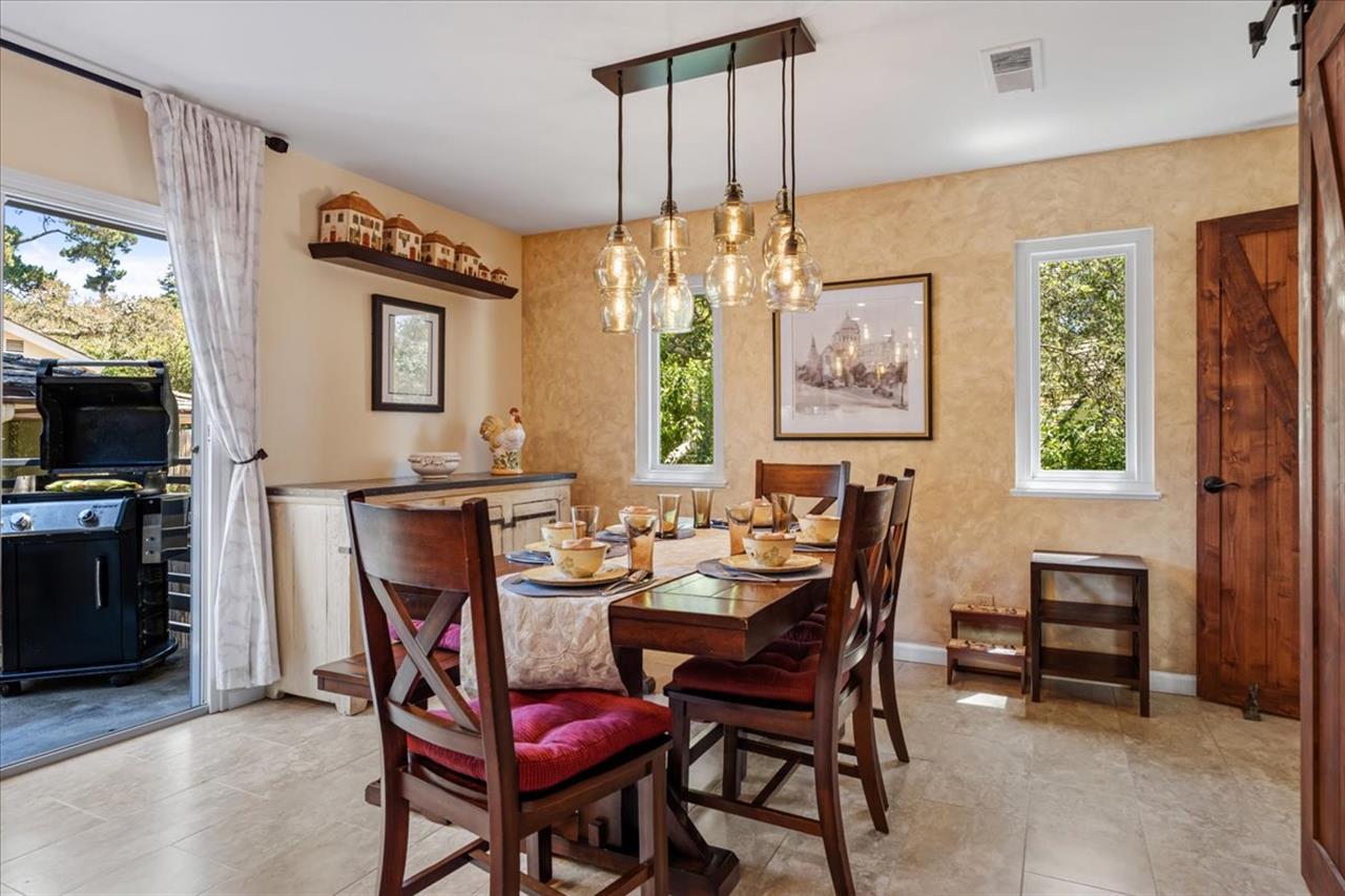 Dining Area has Access to a Balcony with a Gas BBQ Grill