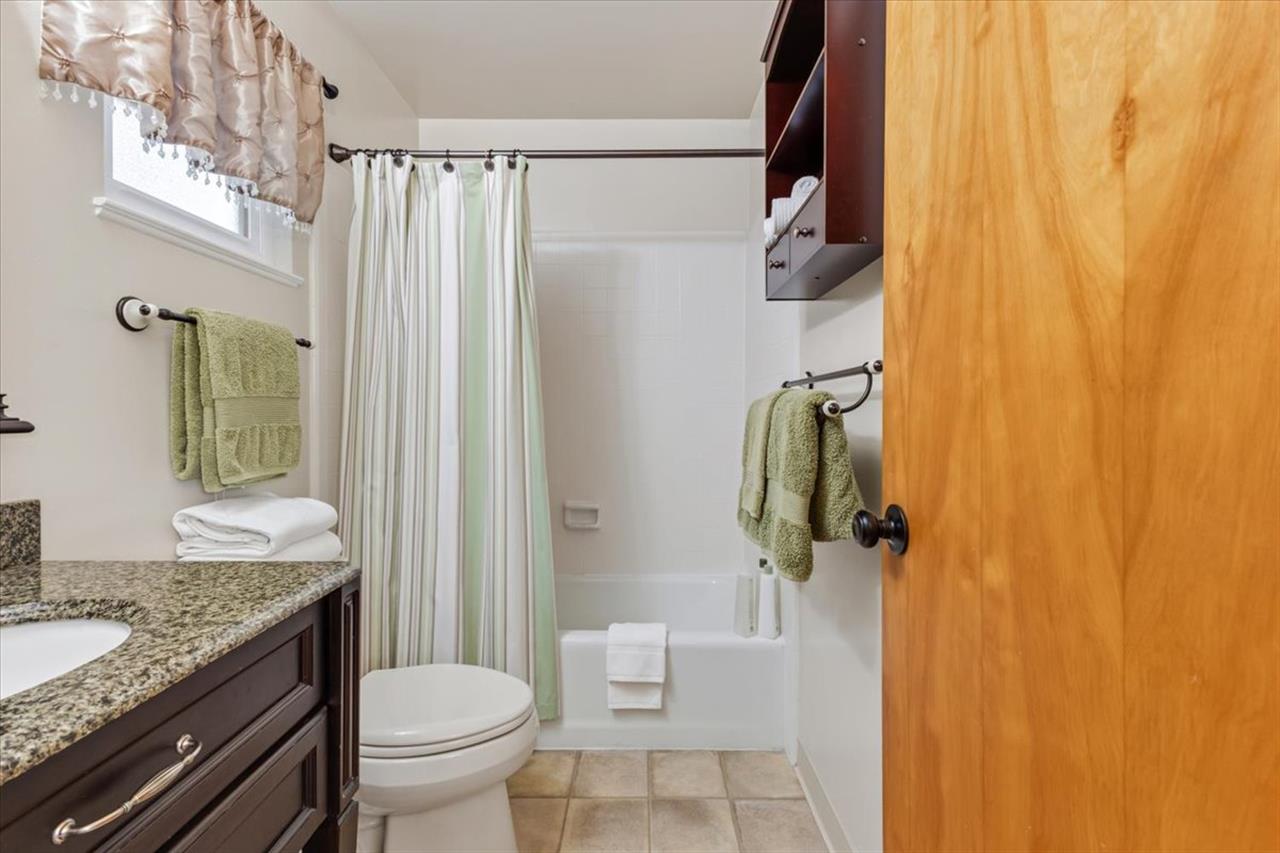Hall Bathroom 2 with a Shower Over Tub Combination