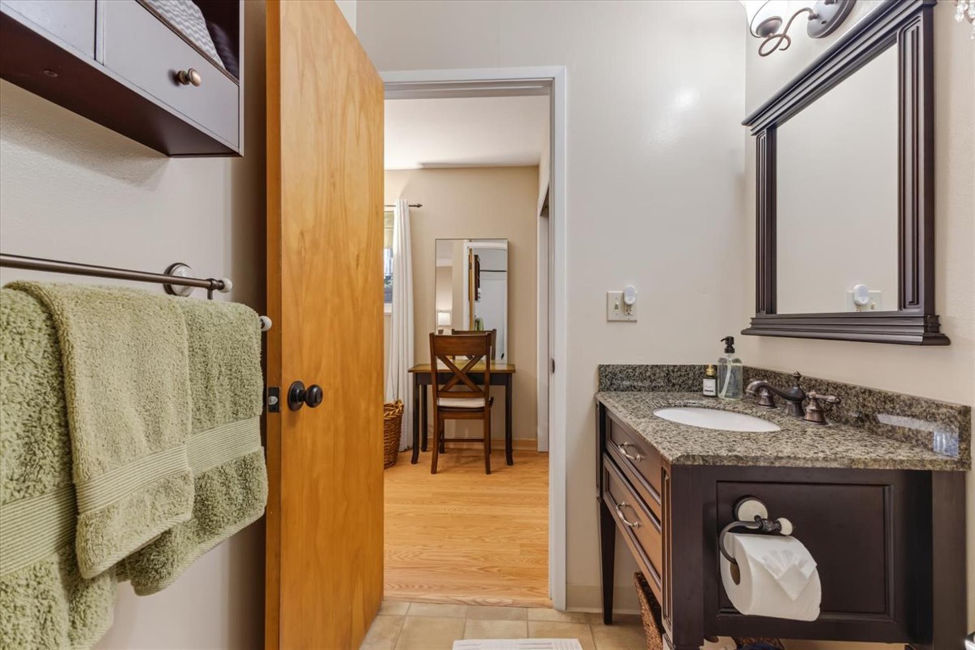 Hall Bathroom 2 with a Shower Over Tub Combination