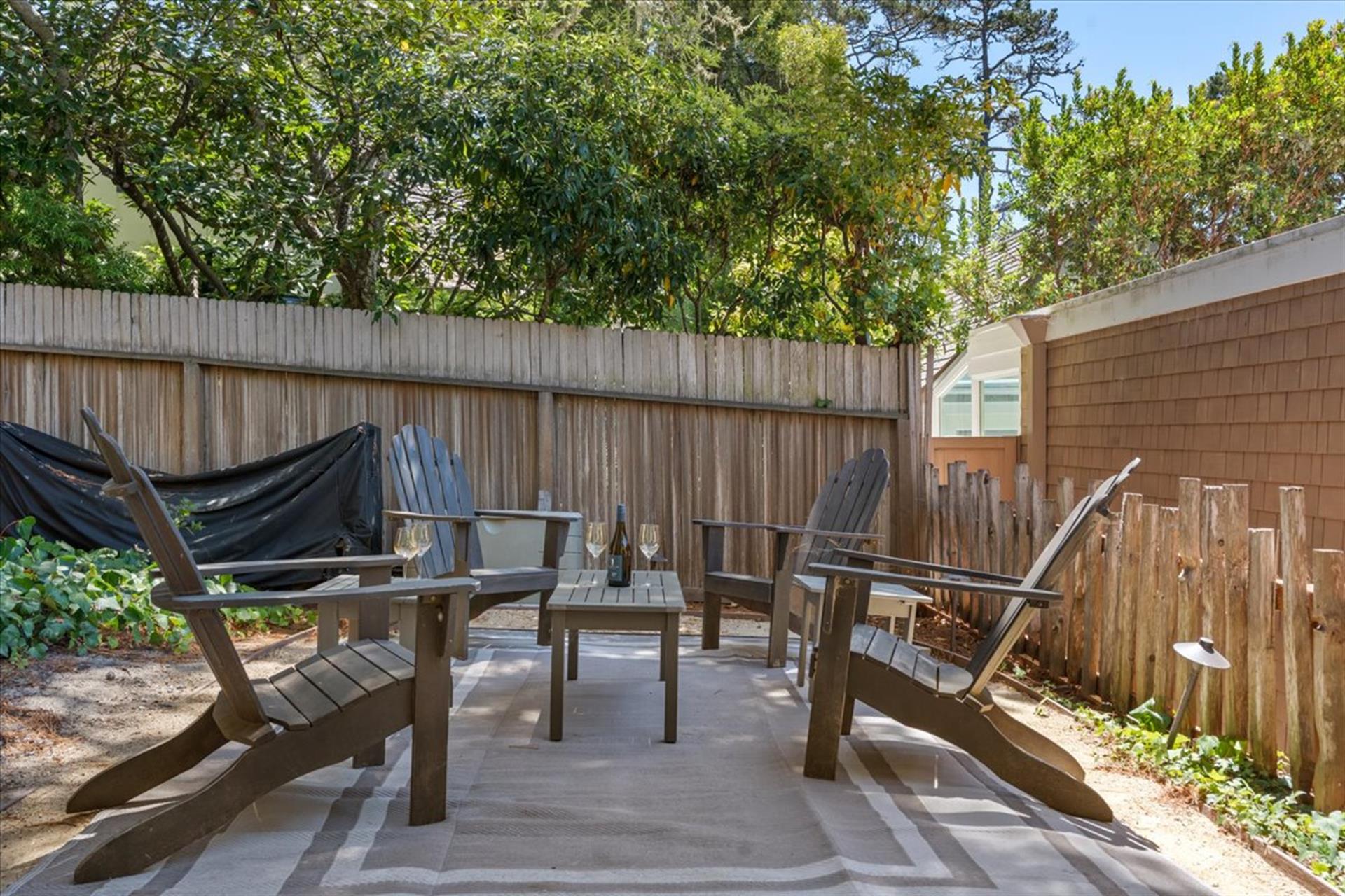 Backyard Patio, Relax Under the Shady Trees